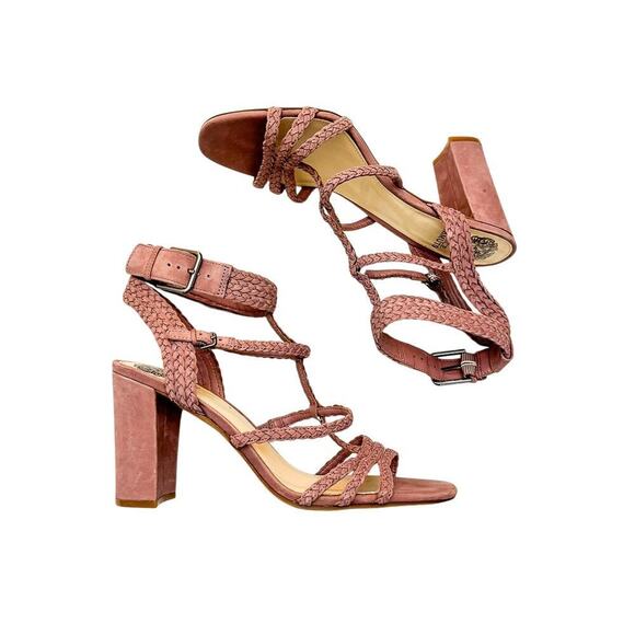 Vince Camuto Wechilla Purple Lavender Suede Leather Strappy Heel Sandal Size 10 - Picture 6 of 6